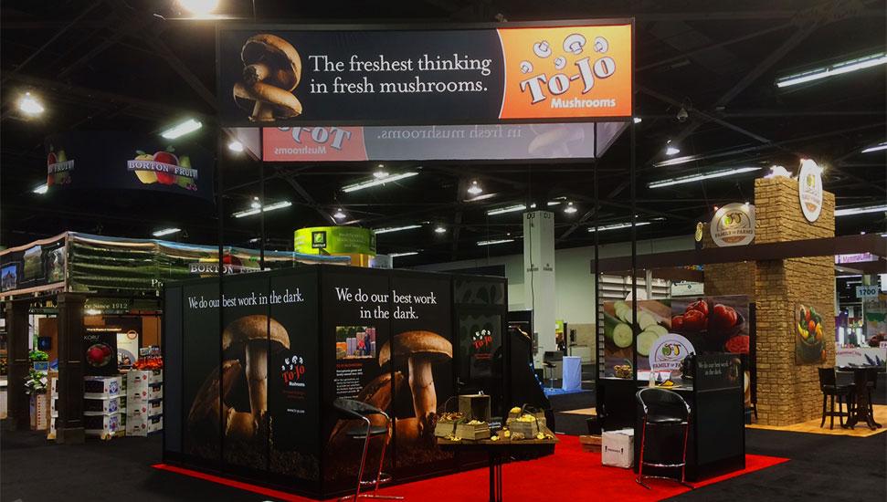 Branded trade show booth