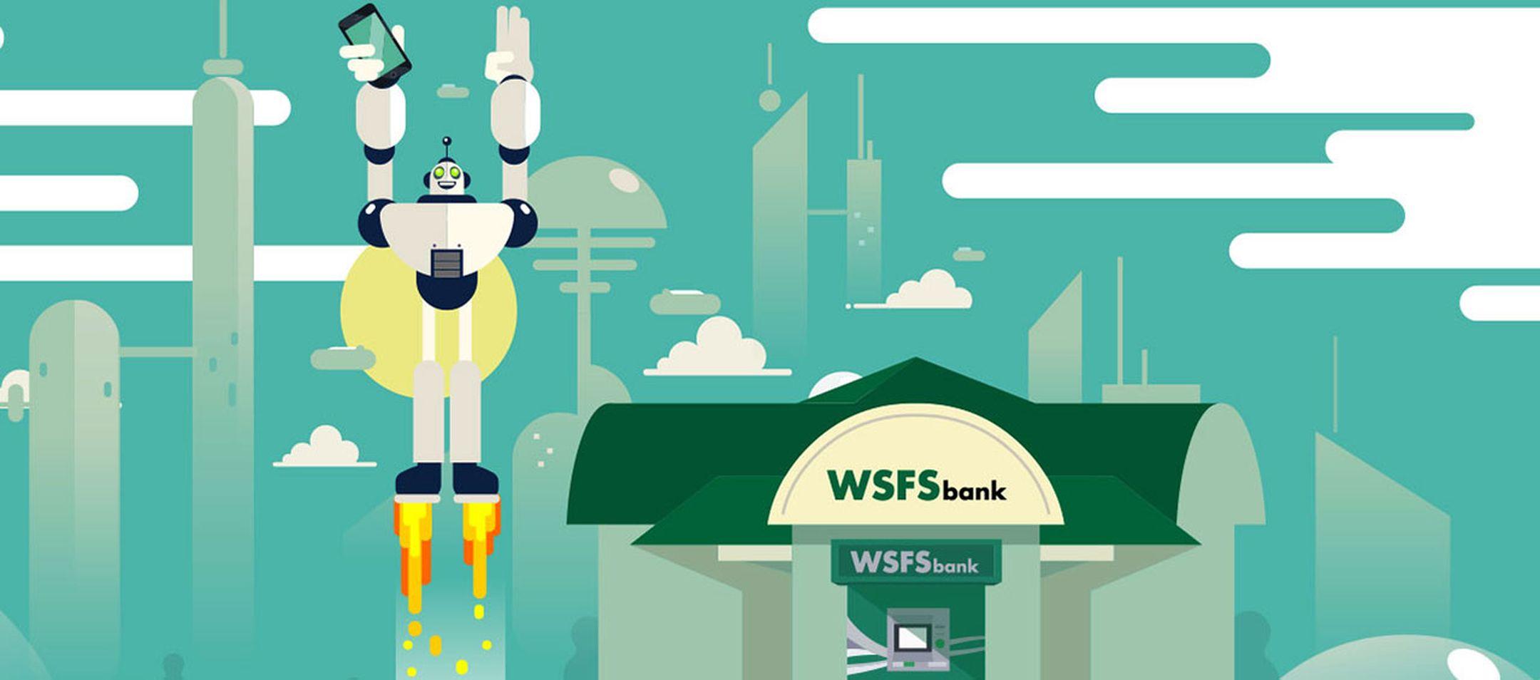 Illustration of robot at WSFS ATM