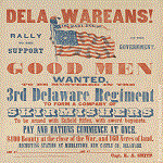 Recruitment poster for the Third Delaware Regiment, 1861-1865